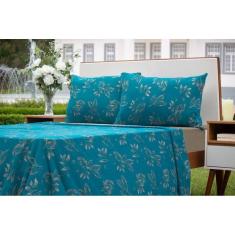 Jogo de Lençol Completo 4 Peças Portallar Cotton Match Amazonita/Bege Match Queen