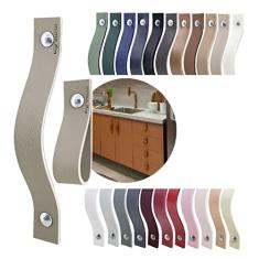 Kit com 20 Puxadores Alça Full Parafuso para Móveis Armário Guarda Roupa Gaveta Porta Baús Caixas Bandeja Cesto Tábua - Cor Textura de Couro