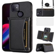 Asuwish Capa de telefone para T-Mobile Revvl 4 Plus capa carteira com protetor de tela e porta-cartão acessórios de celular de couro PU Tmobile Revel 4+ T Mobile Revvl4+ TCL Revell Four + 4Plus