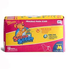 Fralda Descartável Super Secão para Cães Fêmeas - Tamanho M