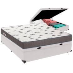 Cama Box Baú e Colchão Light Espuma D33 Casal Ortobom