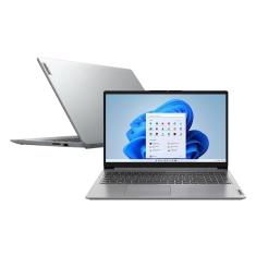 Notebook Lenovo IdeaPad 1i 82VY000TBR Tela de 15.6, Intel Core i3-1215U, 256GB ssd, 4GB ram, Windows 11, Cinza