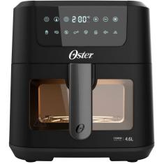 Fritadeira Oster Air Fryer Digital Clear Visor Transparente 4.6L Preta OFRT970-127 110V