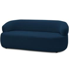 Sofá 2 Lugares Orgânico Sala de Estar Living 140cm Carmen F04 Veludo Azul - Lyam Decor