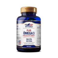 Ômega 3 Plus com vitamina D3 2000 UI Vitgold 100 cápsulas