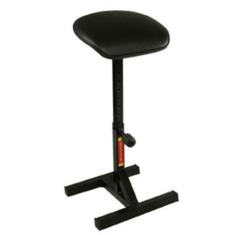 Banqueta Semi Sentado Linha PU Industrial Preto - Design Office Móveis