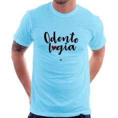 Camiseta Odontologia por amor - Foca na Moda, Azul bebê, M