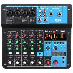 Mesa De Som 6 Canais Bluetooth E Interface Usb 24 Efeitos Mxt Mx-6t