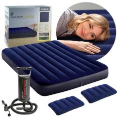 Colchão Inflável Casal C/ Bomba de Encher e 2 Travesseiros - Intex