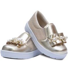 Tênis Slip On Infantil Menina Calce Fácil Moda Casual 11.57-Feminino