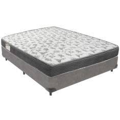 Cama Box e Colchão ISO100 Espuma D33 Casal Ortobom,  Cinza