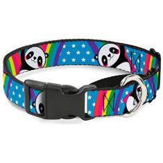 Buckle-Down Coleira para cachorro martingale – repetição de urso panda – 2,54 cm de largura – serve para pescoços de 38 a 66 cm – Grande