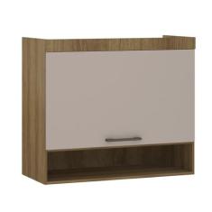 Modulo Guarda Roupa Eucamoveis Paris 1Porta Basculante, Avela/Cinammon