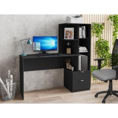 Escrivaninha Com Estante Chile Branco