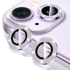 Tensea Protetor de lente de câmera para iPhone 14/iPhone 14 Plus, vidro temperado 9H, anel individual de metal para 14 6,1 polegadas/14 Plus 6,7 polegadas