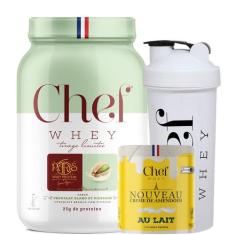 Kit Chey Whey Paris 6 + Creme de Amendoim + Coqueteleira - Chef Whey, 