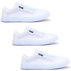 Kit Combo Três Pares de Tênis Casual Skate Escolar Haymax Original com