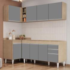Armário de Cozinha Modulado de Canto Direito 4 Peças CP40 Balcão sem T