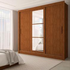 Guarda-Roupa Casal Sophia 3 Portas 3 Gavetas com Espelho Cinamomo - Pa