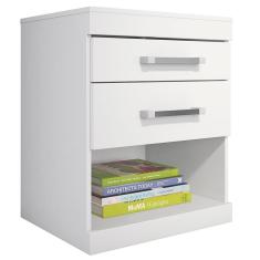 Mesa De Cabeceira Havana Plus 2 Gavetas Branco - Santos Andirá