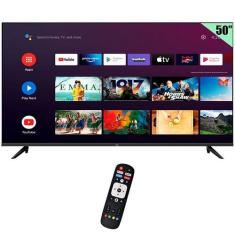Smart TV LED 50" Mtek MK50FSAU 4K Ultra HD Android TV Wi-Fi e com Conv