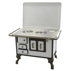 Fogão A Lenha Barroco Venâncio Com Tampa 03 Branco 3bdtbr