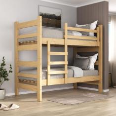 Beliche Solteiro Dubai CR4137 Para Colchão 78 88x188cm Madeira Maciça Natural Multimóveis