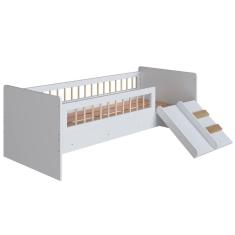 Cama Montessoriana Escada Escorrega Aft010 Branco