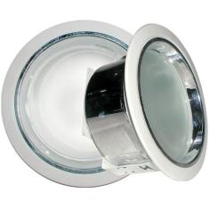 Refletor De Embutir 23cm Com Vidro Fosco E-27 2 Lamp. Max 60w Branco -