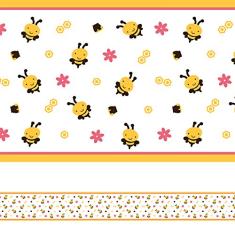 Faixa Decorativa para Quarto de Bebê Abelhas 3mx15cm