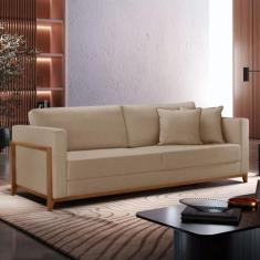 Sofá 3 Lugares Paris Linho 2,34M - Encantare