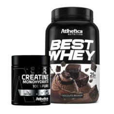 Best Whey (900g) Atlhetica Nutrition - Chocolate Brownie +  Creatina 100% Pure - Pro Series (300g)-Unissex