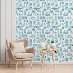 Papel de Parede Adesivo Naútico Mar N012118 Rolo 0,58x3M