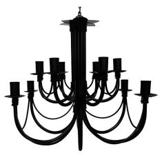 Lindo Pendente Luminaria de Teto Decorativa Sala Dois Andares Preto