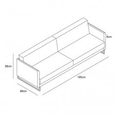 Sofa 2 Lugares Live Neo Azul Jeans