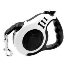 Guia Retrátil Para Passeio Coleira Cachorro 5 Metros - Sunoro, Branco