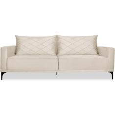 Sofa Living 3 Lugares Nori 220cm Veludo Deluxe 2221 Ezz 2221