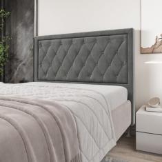 Cabeceira Centaurus 140 Para Cama de Casal Sued Cinza Aradecor
