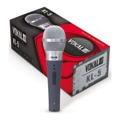 Microfone Com Fio Dinâmico Kl-5 Vokal C/ Cabo 5M