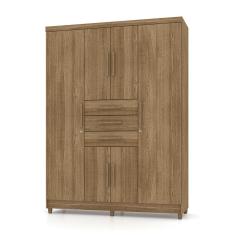 Guarda Roupa Solteiro 6 Portas e 3 Gavetas Imperial Nature - Pallazio
