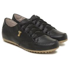 Tenis Sapatênis Casual Krn Shoes em Couro com Cadarço e Detalhe em Cos