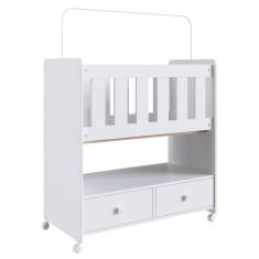Mini Berço Moisés com 02 Gavetas e sem Colchão Branco - Completa Móvei