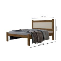 Cama Casal Em Mdf Prisma Jequitibá/off White