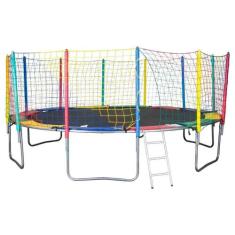 Cama Elástica 4,27m 6 Pés ChicoPlay Lona Preta