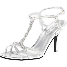 Touch Ups Sandália feminina Fran, Glitter prateado, 36