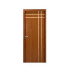 Kit Porta de Madeira Decorada 215x84cm com Batente de MDF Ultra 12cm Mantiqueira MGM Mogno