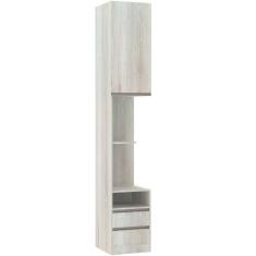 Mesa De Cabeceira Esquerdo 2 Gavetas Prime Plus Legno Crema