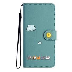 Jcxtrombulous Capa para celular Samsung Galaxy S24 premium PU flip carteira com função de suporte slot para cartão de crédito fecho magnético à prova de quedas clássico elegante 6,2 polegadas, gato e
