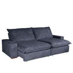 Sofá 5 Lugares 2,90m Retrátil e Reclinável Lazzio Bom Pastor, Chumbo V