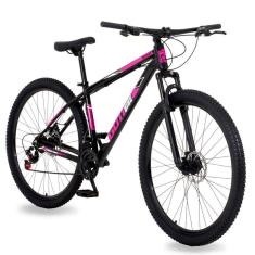 Bicicleta Aro 29 Gott 21 Marchas Câmbio Traseiro Shimano 17 Preto Rosa